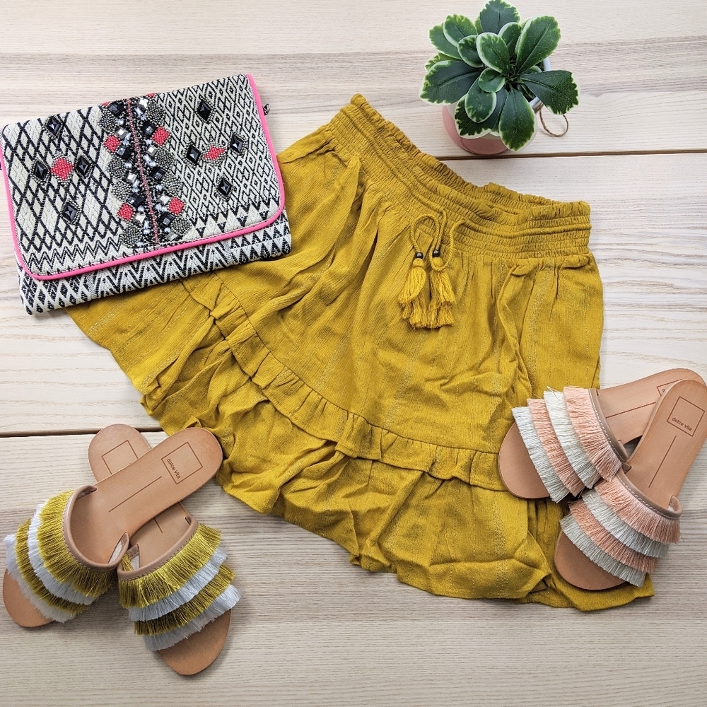 🆕🌿DOLCE VITA YELLOW BOHO FRINGE SANDALS🌿 - Picture 5 of 8